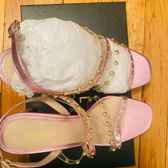 Brand new Cecilia New York pink heeled sandals size 10 - Picture 2 of 5